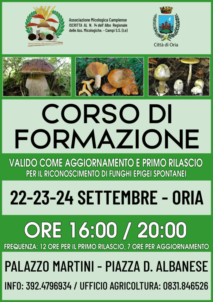 Corso Micologico Oria