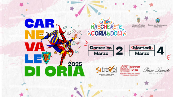 Locandina Carnevale Oria 2025